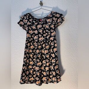 Floral Black Dress